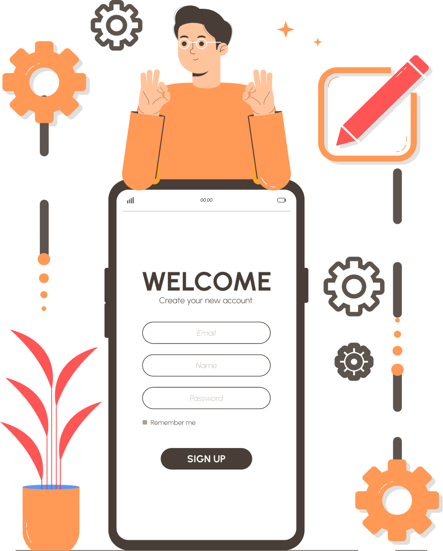 Mobile App Development Illustration